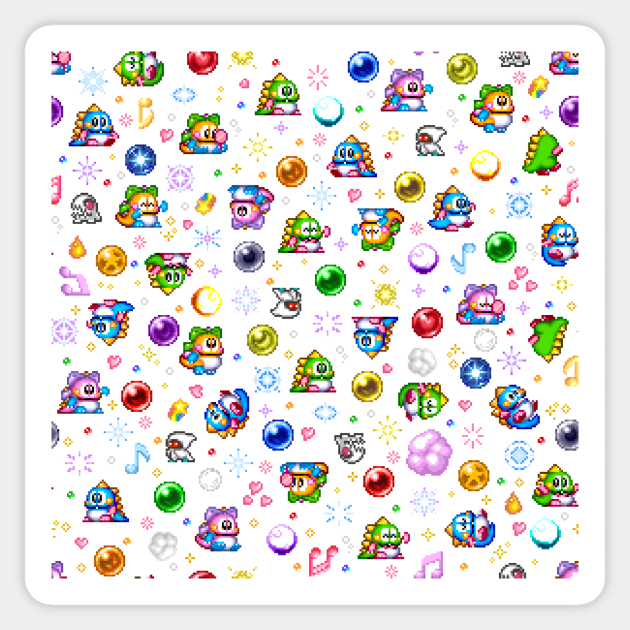 Bubble Bobble - White Sticker by uenki